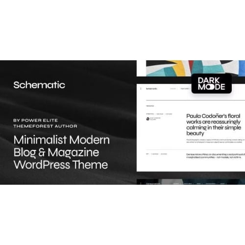 Schematic Minimalist Blog Magazine WordPress Theme