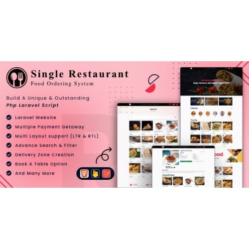 Single Restaurant Laravel Website Admin Panel Nulled 1