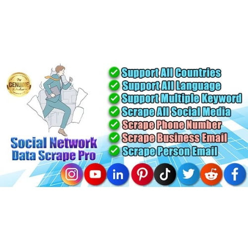 Social Network Data Bulk Scrape Extractor Pro