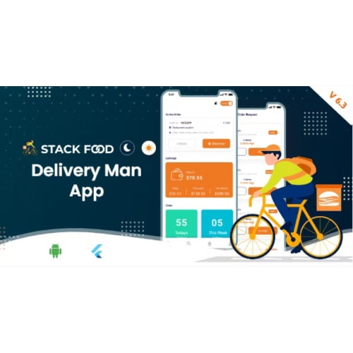 StackFood Multi Restaurant Nulled Food Ordering Delivery Man App Free Download