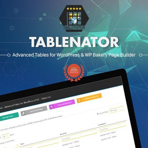 Tablenator – Advanced Tables for Visual Composer 1