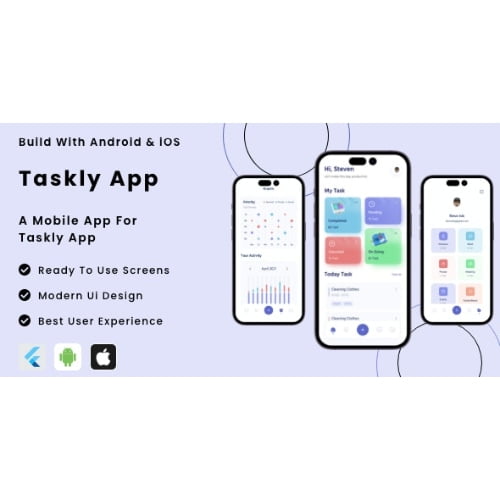 Taskly App Flutter Mobile App Template