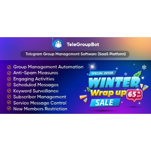 TeleGroupBot Telegram Group Management Software SaaS Platform