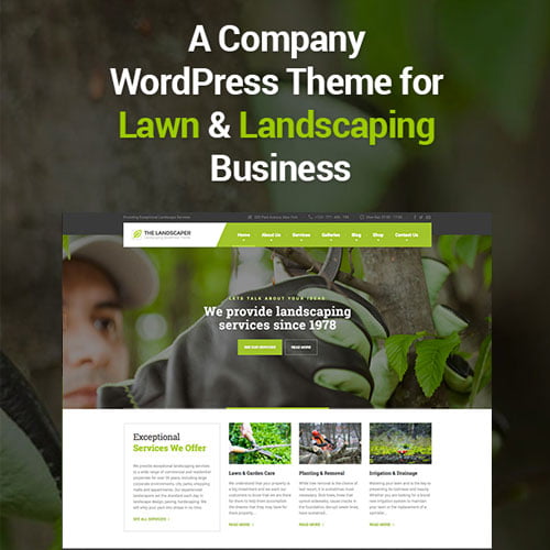 The Landscaper Lawn Landscaping WP Theme