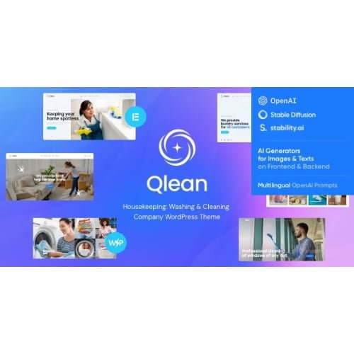 The Qlean | Housekeeping: Washing & Cleaning Company WordPress Theme