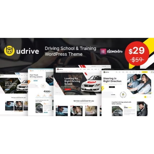 Udrive Driving School WordPress Theme