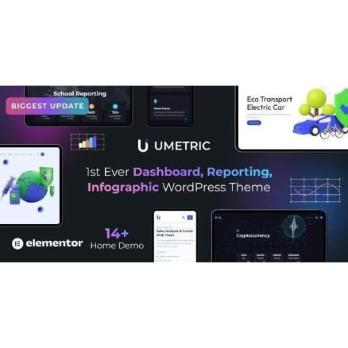Umetric 2.0 | WordPress Dashboard, Reporting and Infographic Theme