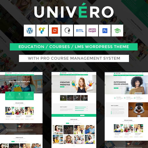 Univero Education LMS Courses WordPress Theme