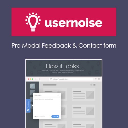 Usernoise Pro Modal Feedback Contact form