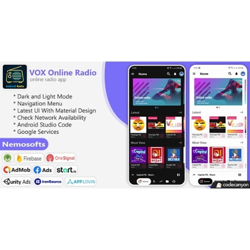 VOX Android Online Radio by nemosofts Nulled