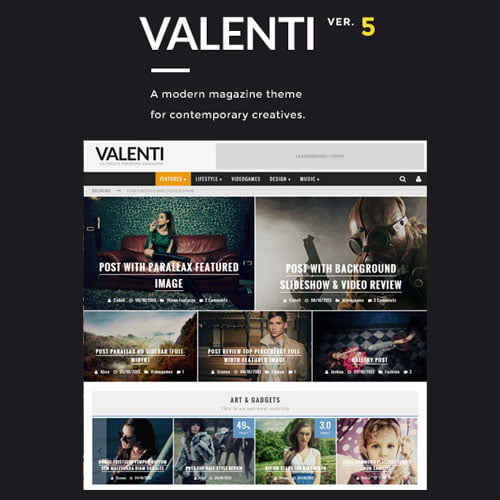 Valenti WordPress HD Review Magazine News Theme