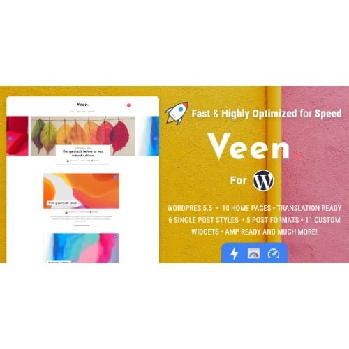 Veen – Minimal Lightweight AMP Blog for WordPress