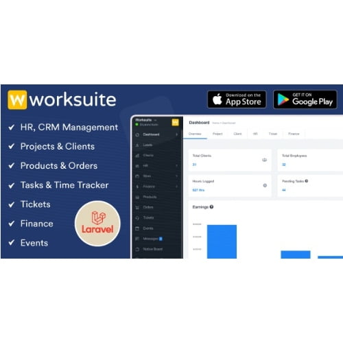 WORKSUITE NULLED HR CRM and Project Management Free Download