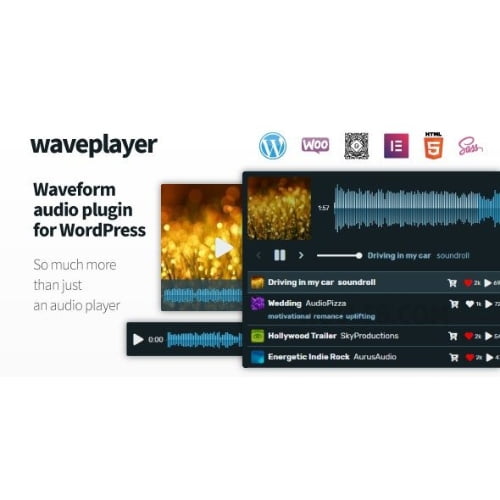 WavePlayer Waveform Audio Player for WordPress and WooCommerce