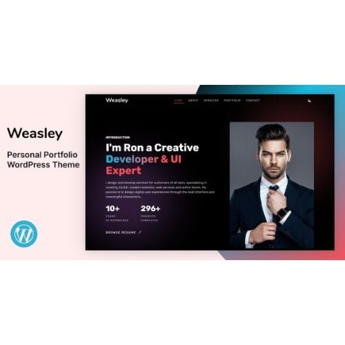 Weasley – Personal Portfolio WordPress Theme Nulled