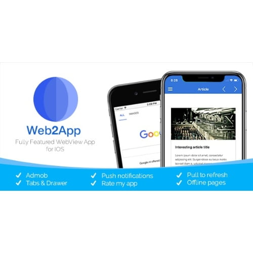 Web2App for IOS Quickest Feature Rich IOS Webview Nulled