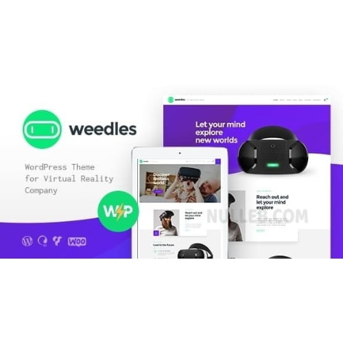 Weedles Virtual Reality Landing Page Store WordPress Theme