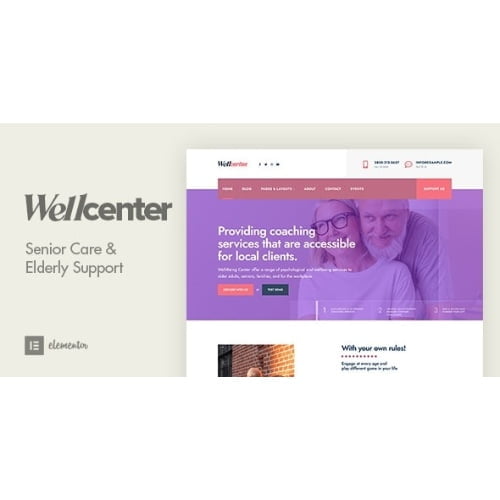 Wellcenter Elderly Care and Support WordPress Theme Nulled 2