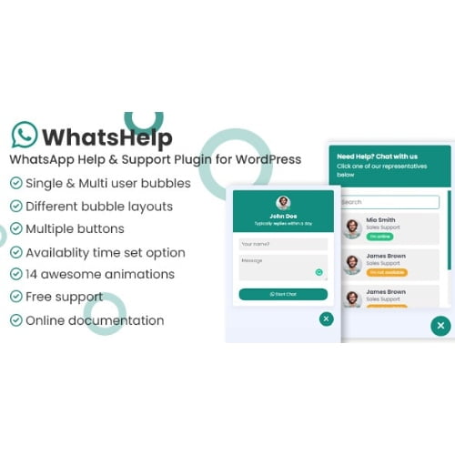 WhatsApp Chat Support Pro WordPress Plugin