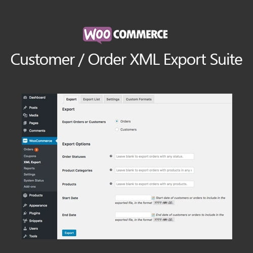 WooCommerce Customer Order XML Export Suite