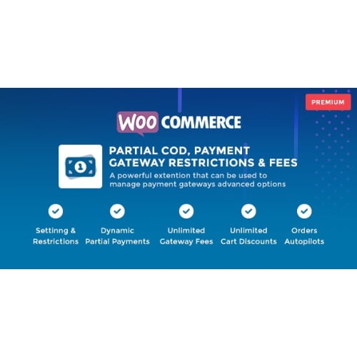 WooCommerce Partial COD Payment Gateway Restrictions Fees Nulledictions fees 41741012