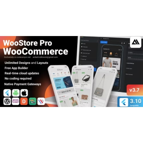 WooStore Pro WooCommerce Nulled Full Flutter E commerce App Free Download