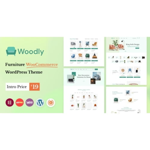 Woodly Animated Furniture WooCommerce Theme Nulled