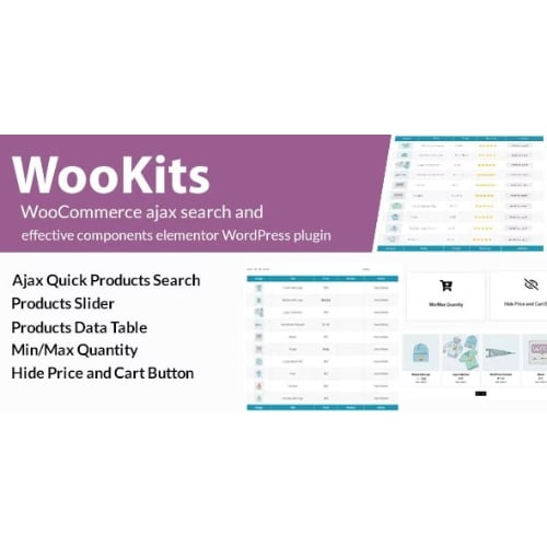 Wookits WooCommerce ajax search and effective components elementor WordPress plugin