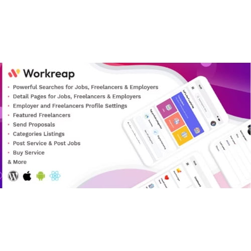 Workreap React Native Nulled Android and IOS Mobile APP Free Download