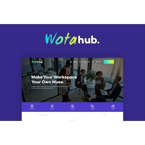 WotaHub Nulled Coworking Space WordPress Theme Free Download