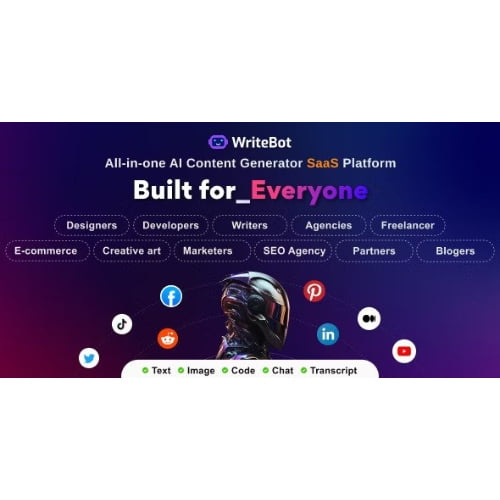 WriteBot AI Content Generator SaaS Platform