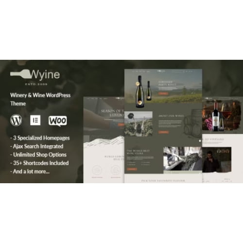 Wyine Wine Shop Theme Free Download