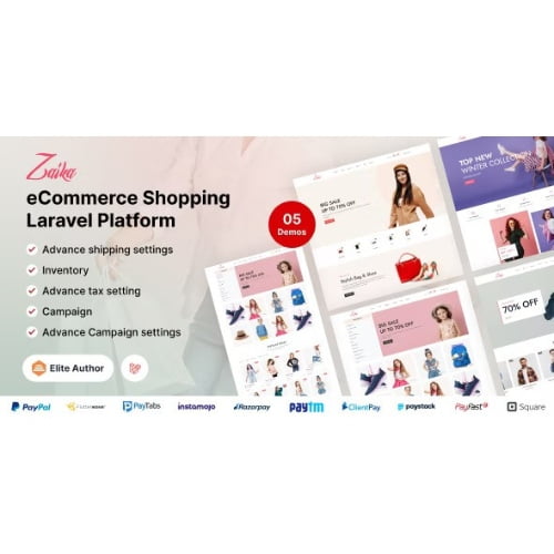 Zaika eCommerce CMS Laravel eCommerce Shopping Platform