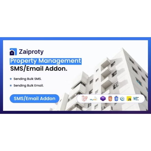 Zaiproty Property Management Bulk SMS Email Addon