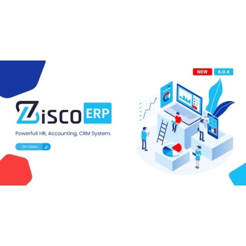 ZiscoERP Powerful HR Accounting CRM System Nulled 1