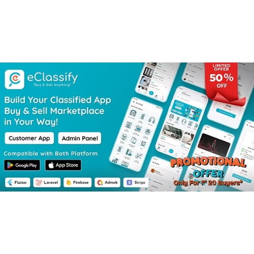 eClassify Classified Buy and Sell Marketplace Flutter App with Laravel Admin Panel