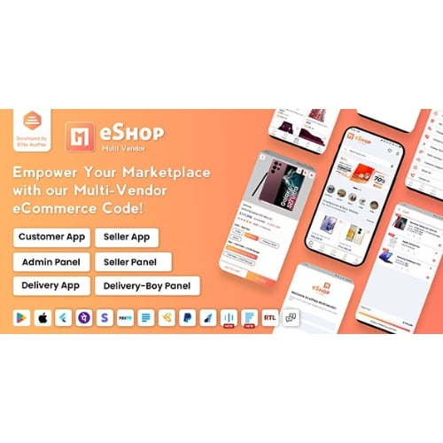 eShop Multi Vendor eCommerce App eCommerce Vendor Marketplace Flutter App