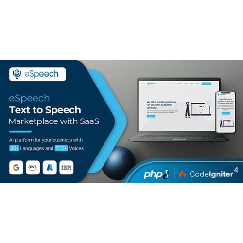 eSpeech Text to Speech Marketplace SaaS Nulled