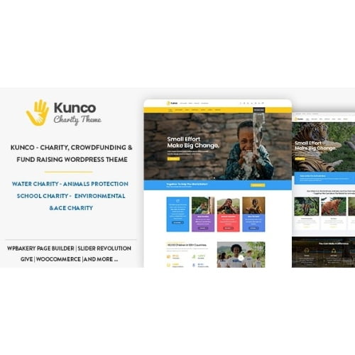 kunco charity and fundraising wordpress them