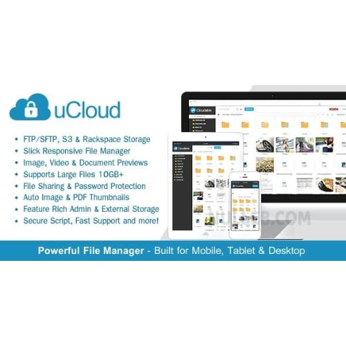 uCloud File Hosting Script Securely Manage Preview Share Your Files 1
