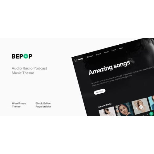 Bepop Non stop Music WordPress Theme