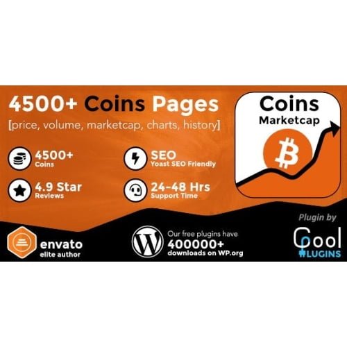 Coins MarketCap WordPress Cryptocurrency Plugin