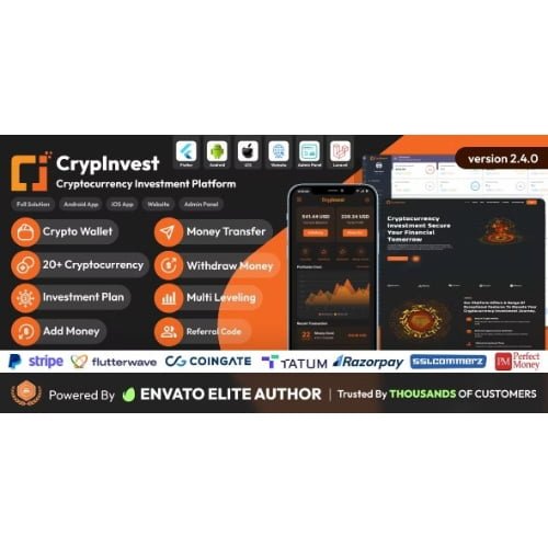 CrypInvest Cryptocurrency Investment Platform Full Solution