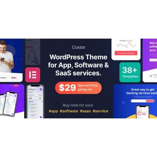 Custar Software App WordPress Theme