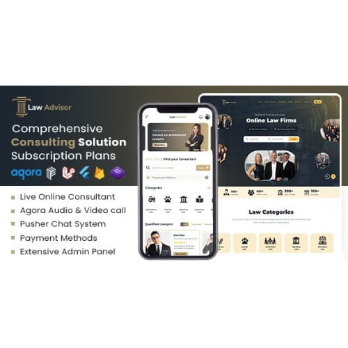 LawAdvisor Seamless Tele Advisory Platform Virtual Legal Services with Flutter Apps Web Admin