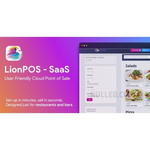Lion POS SaaS Point Of Sale Script for Restaurants and Bars with floor plan