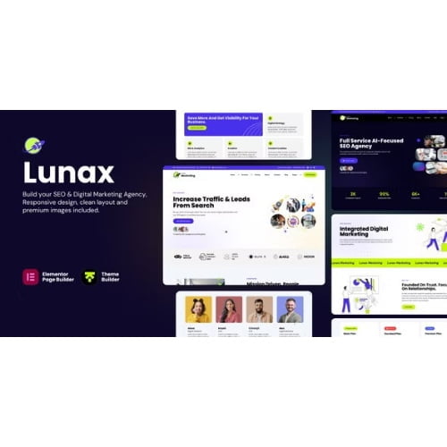 Lunax Digital Marketing Agency SEO WordPress Theme