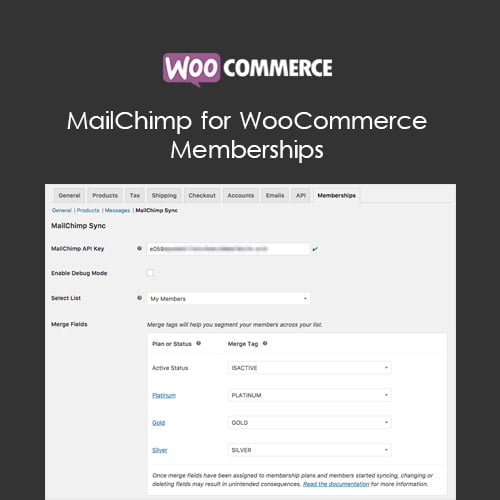 MailChimp for WooCommerce Memberships 1