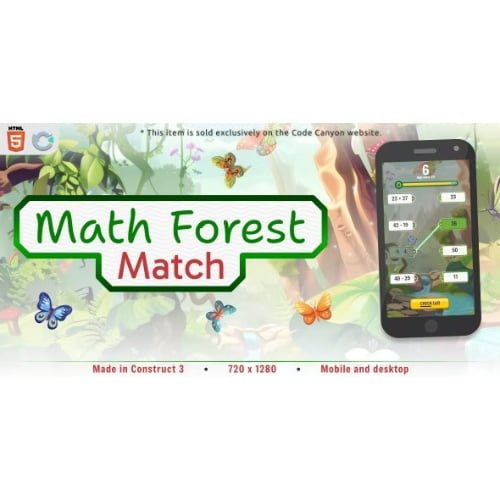 Math Forest Match HTML5 Educational game