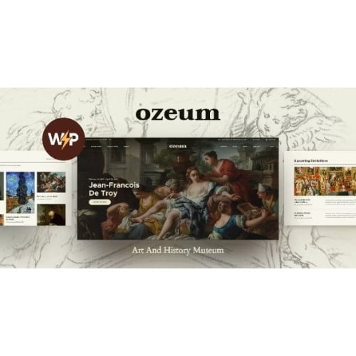 Ozeum Modern Art Gallery and Creative Online Museum WordPress Theme RTL